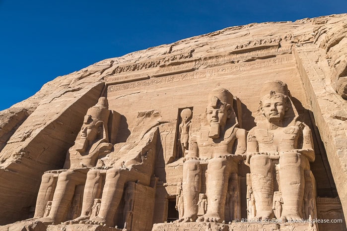 Facade of the Great Temple of Ramesses II.