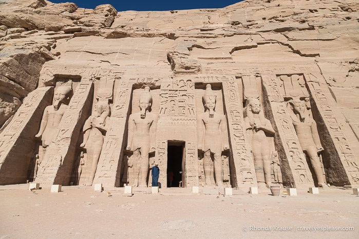 Facade of the Temple of Hathor and Nefertari (the Small Temple at Abu Simbel)