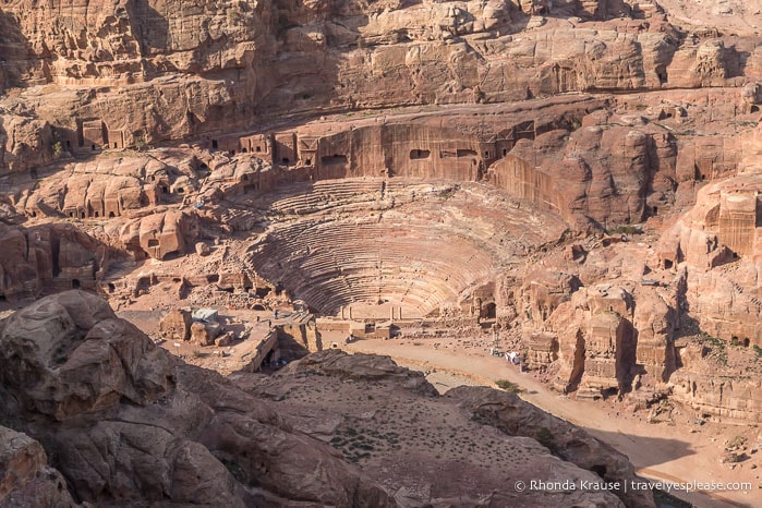 Overhead view of Petra's theatre.