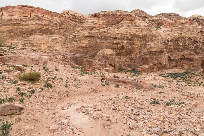 Trail going into the valley.