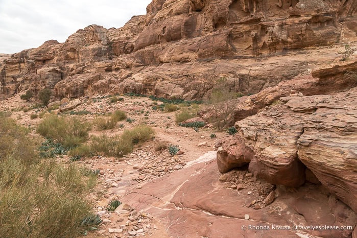 Trail in the rocky valley.