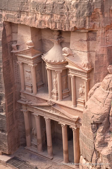 View of Petra's treasury.