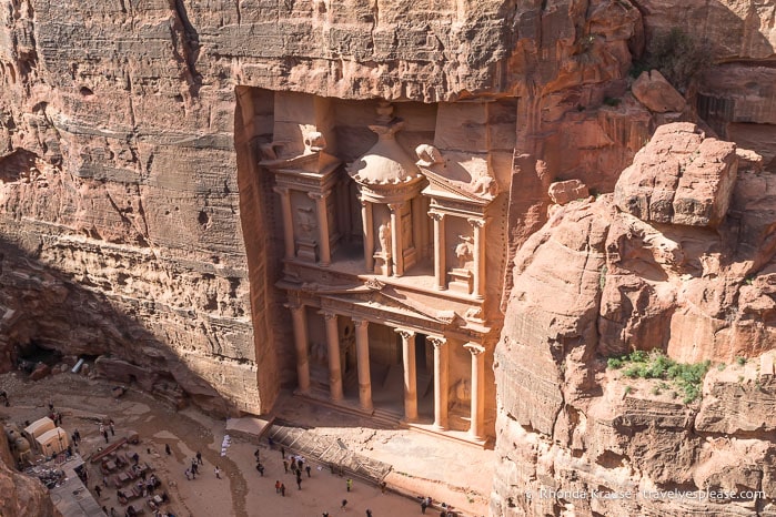 The Treasury below the Al-Khubtha Trail viewpoint.
