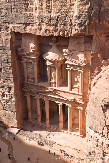 The Treasury from above.