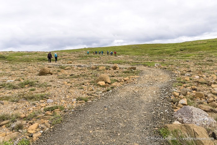 Hikers on Green Gardens Trail.