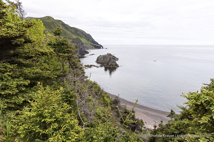 Cliffs and the Gulf of St. Lawrence.