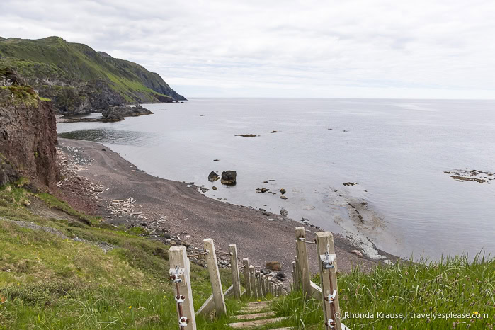 Staircase leading to the beach.