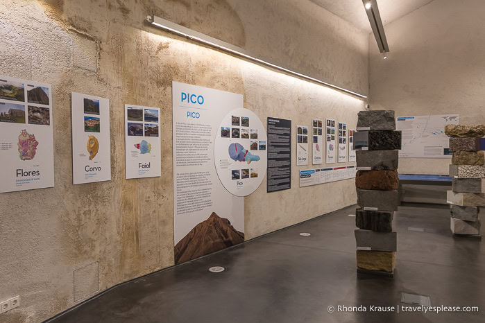 Displays inside Volcanoes' House. 