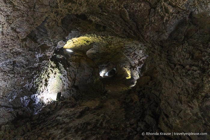 Inside Natal Cave, one of several interesting caves you can see on a trip to the Azores. 
