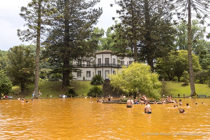 Thermal pool at Terra Nostra Park. 