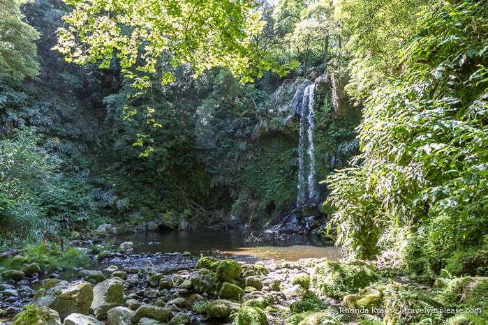 Teófilo waterfall in the forest. 