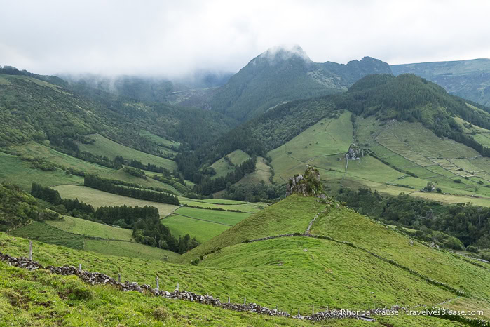 Fields and volcanic landforms on Flores Island. 